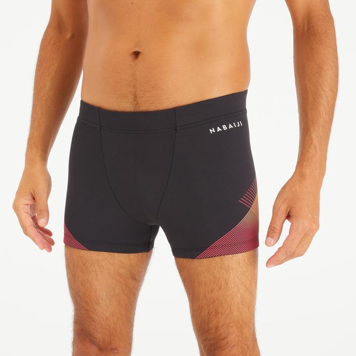 Image du produit Nabaiji Boxer de bain natation Homme - 500 Fiti noir tria rouge (XL)