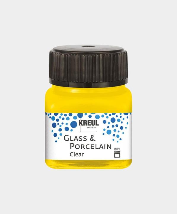 Produktbild Kreul Glass & Porcelain Clear, Porzellan- und Glasfarbe (Sonnengelb, 20 ml)