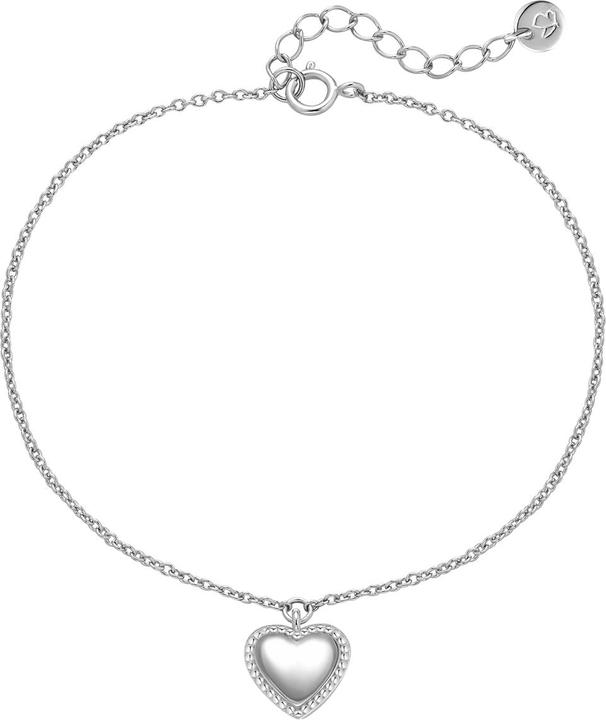 Glanzstücke München Damen Armband Herz Sterling Silber - 34486 (17 cm, Sterling Silber)
