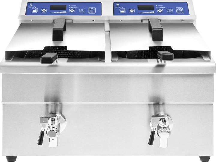 Actual product image Royal Catering Induction Deep Fat Fryer - 2 x 10 litres - 60 to 190°C
