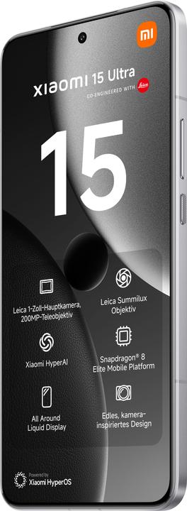 Produktbild Xiaomi 15 Ultra (1000 GB, Silver Chrome, 6.73", Dual SIM, 50 Mpx, 5G)