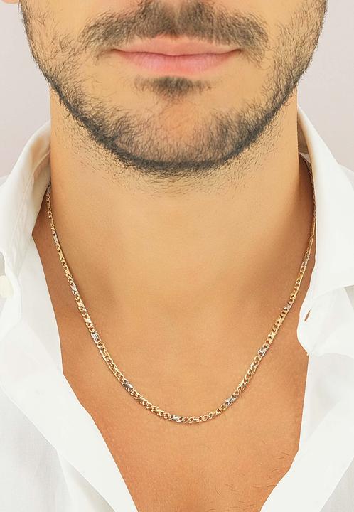 Image du produit Muau Chaîne de 8 (750, Or blanc, Or jaune 18 carats, 50 cm)