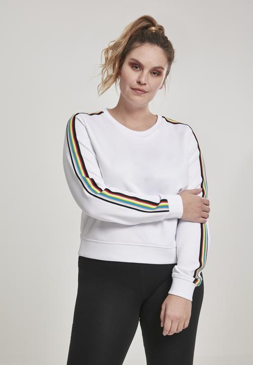 Actual product image Urban Classics Ladies Multicolor Taped Sleeve Crewneck (3XL)