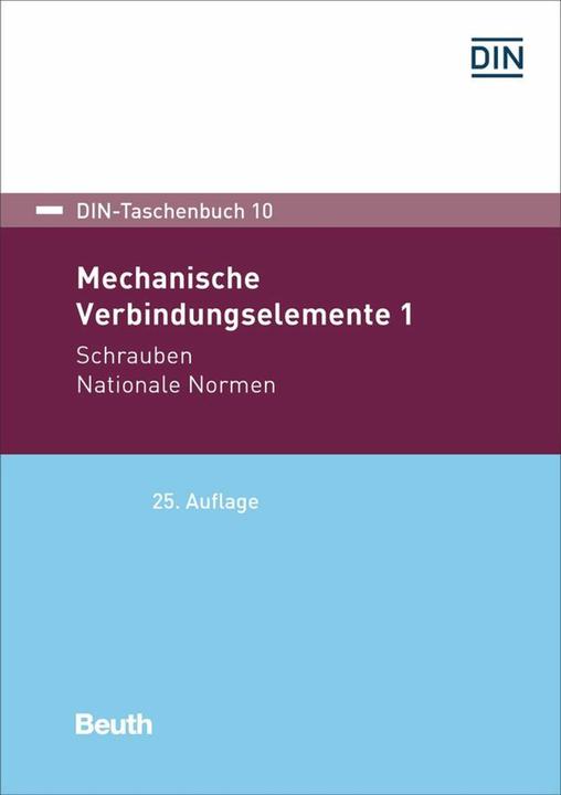 Produktbild Mechanische Verbindungselemente 1 (Deutsch, DIN e.V., 2023)