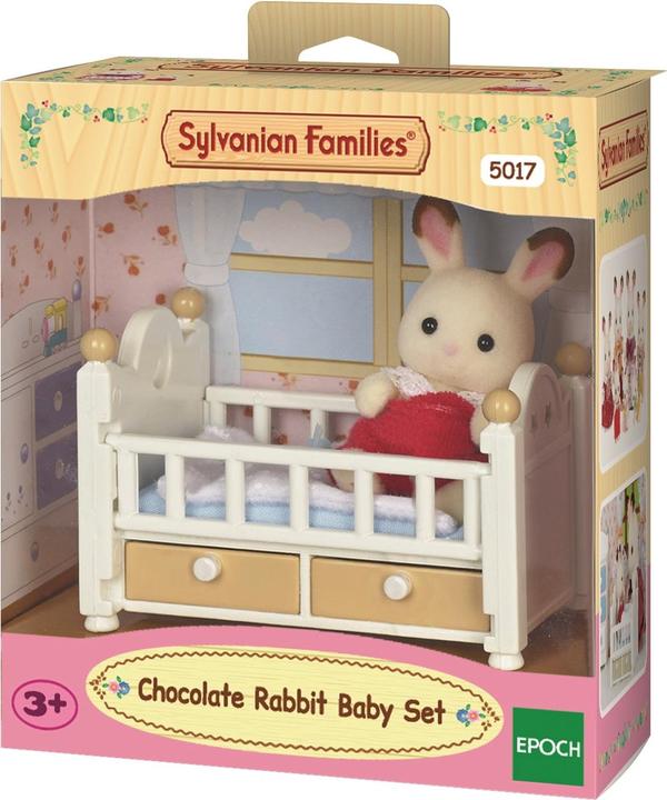Produktbild Sylvanian Families Schokoladenhasen Baby mit Babybett