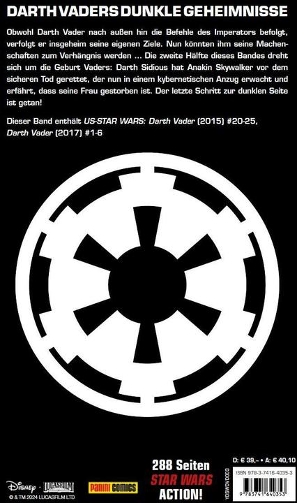 Immagine prodotto Panini Star Wars Comics: Darth Vader Deluxe (Tedesco, Kieron Gillen, Max Fiumara, Salvador Larroca, Mike Norton, Giuseppe Camuncoli, Charles Soule, Chris Eliopoulos, 2024)