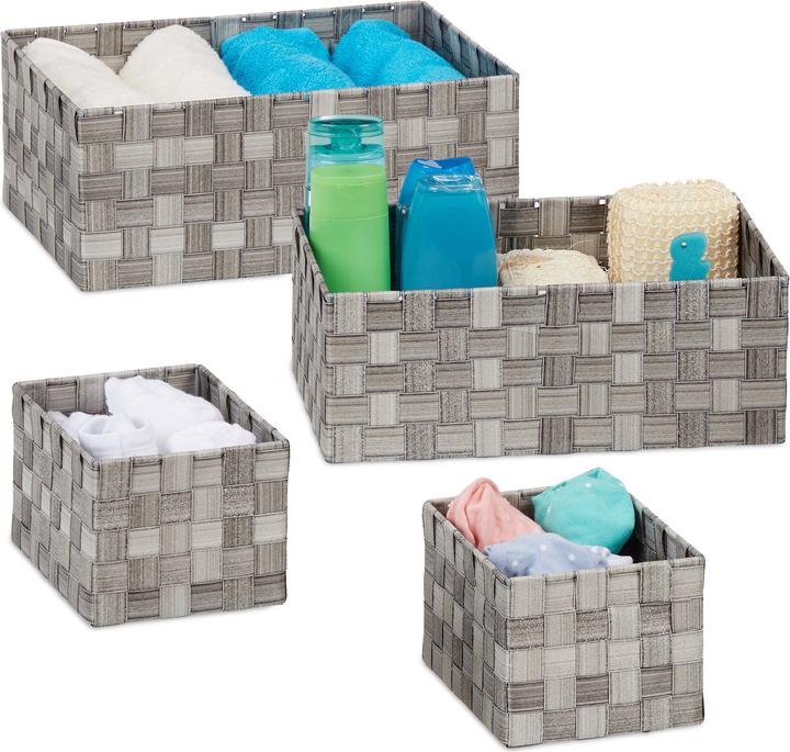 Immagine prodotto Relaxdays cestino-portaoggetti (4 x, 37 x 26 x 15 cm)