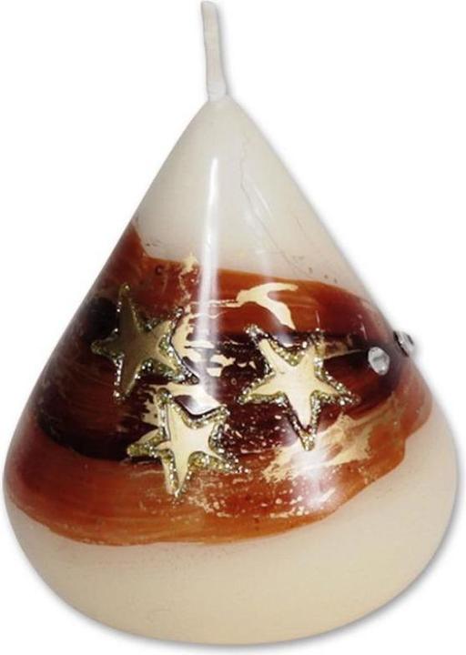 Seyko Geschenke 110456 - Kerzen-Ellipse "Stern" braun, 7 cm x 5 cm