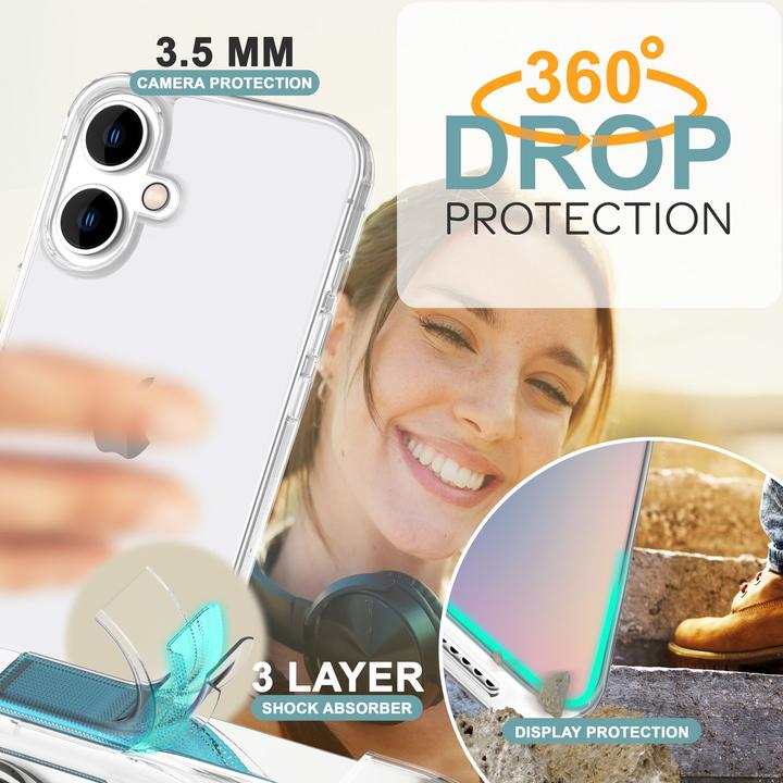 Actual product image Nalia Clear 360 degree cover (Apple iPhone 16 Plus)