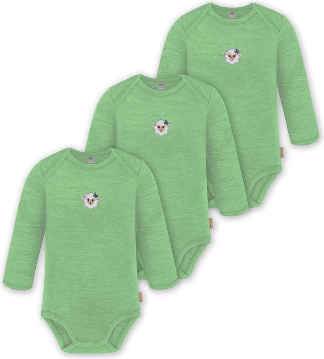 Normani 3er Pack Baby Merino Body Langarm „Auckland" - 9371