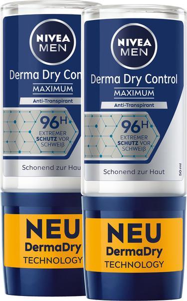 Produktbild NIVEA Derma Dry Control Maximum Roll-on DUO (Roll-on)
