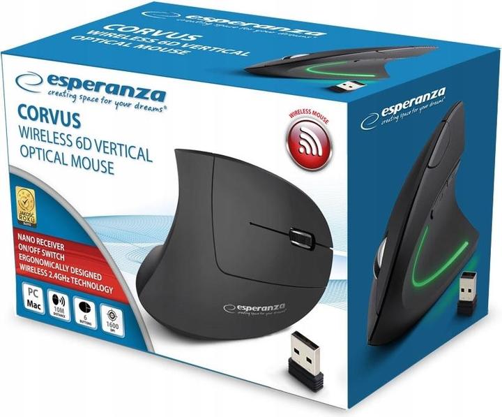 Actual product image Esperanza EM133 Mouse RF Wireless optical 1600 DPI (Wireless)
