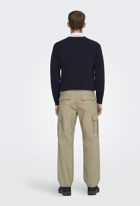 Actual product image Only & Sons Loose fit mid waist elasticated cargo trousers Trousers (W36/L32)
