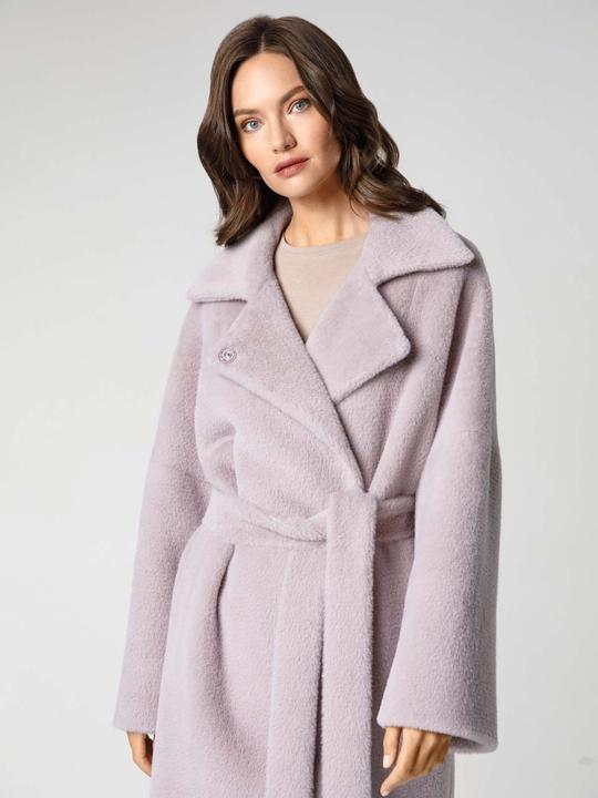 Immagine prodotto Furnari Cappotto in eco-pelliccia liscia con collo risvoltato in tonalità orchidea-ghiaccio (42,44,46,50) (42, 44, 46)