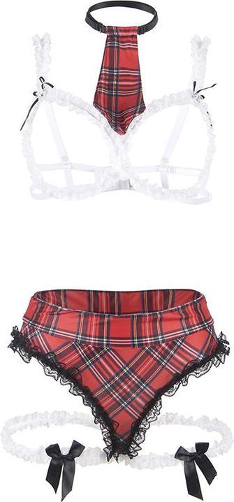 Image du produit Subblime Costume Sexy D'écolière Avec Soutien-Gorge S/M (M)