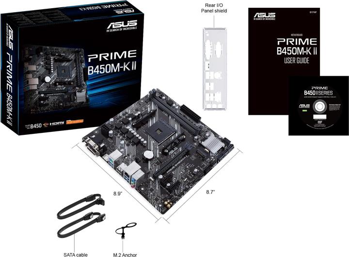 Produktbild ASUS PRIME B450M-K II (AM4, AMD B450, mATX)