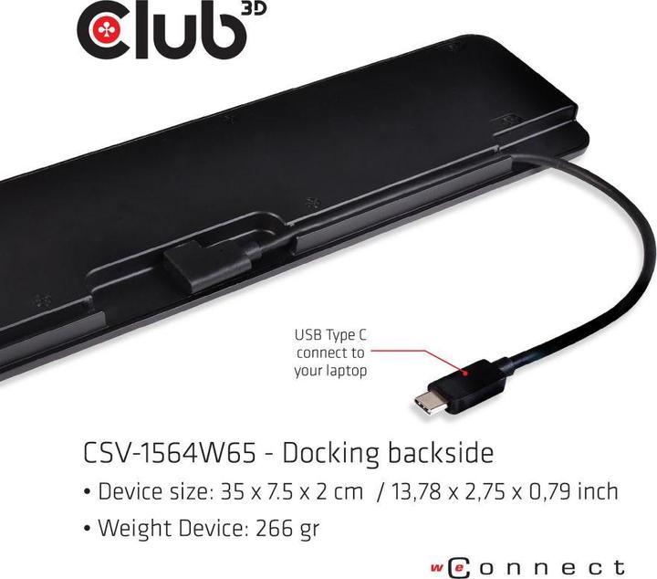Actual product image Club 3D Triple Display Dynamic (Docking port (proprietary), 4 Ports)