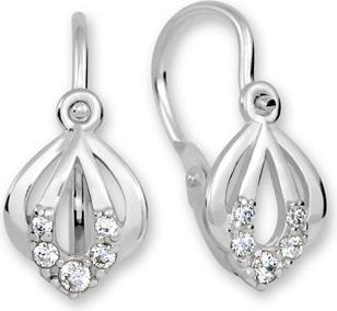 Produktbild Brilio Gentle white gold earrings with clear crystals 239 001 00728 07