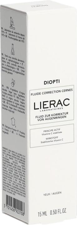 Nährwerte und Zutaten Lierac Fluid zur Korrektur dunkler Augenringe (Fluid, 15 ml, Tag + Nacht)