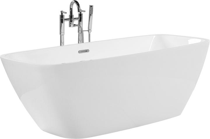 Actual product image Beliani Bath tub free-standing white rectangular 170 x 78 cm MINGO (252 l, 170 cm, 78 cm)