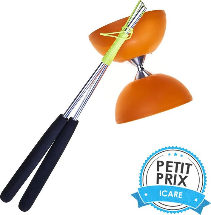 Produktbild Eureka! Rubber Diabolo met Aluminium Stokken - Oranje