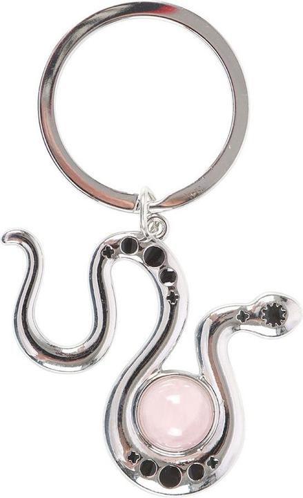 Produktbild Something Different Serpentine Rosenquarz Schlüsselanhänger Schlangenkette