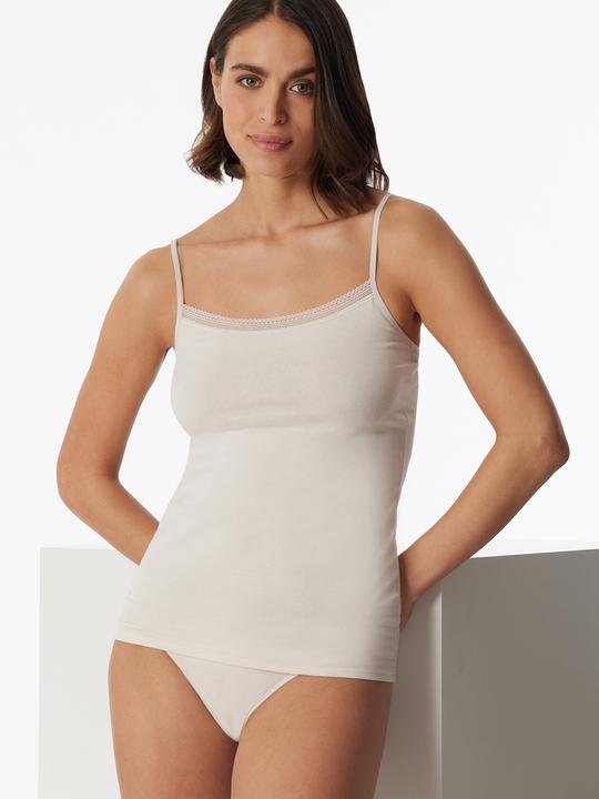 Actual product image Schiesser 2 Pack Cotton Lace Spaghetti Top (38)