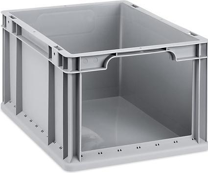 Actual product image Allit Storage box ProfiPlus EuroStore L422 grey Euro box made of PP on the front side