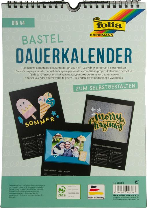 Actual product image Folia Permanent calendar (A4, Hardcover, German)