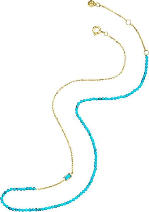 Produktbild Glanzstücke München Damen Sterling Silber Türkis (rek.) gelbgold 40,0 cm Basiskette + 5,0 cm Verlängerung - 26933 (Sterling Silber, 40 - 45 cm)
