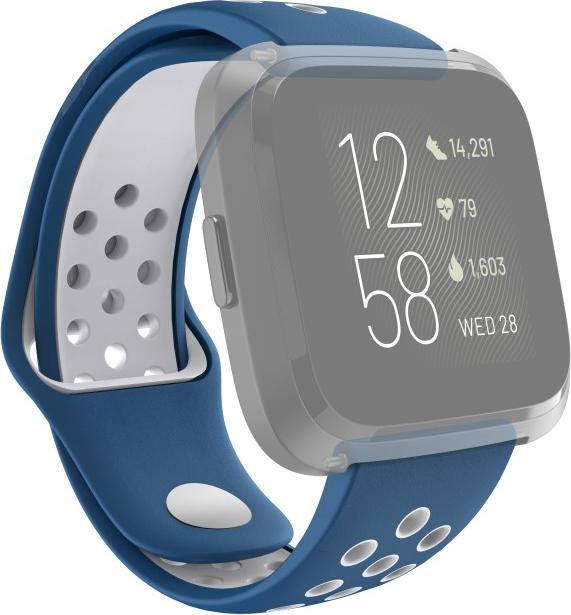 Produktbild Hama 00086227 Smartwatch-Zubehör Band Blau (Silikon, Rostfreier Stahl, Versa 2, Versa Lite, Versa)