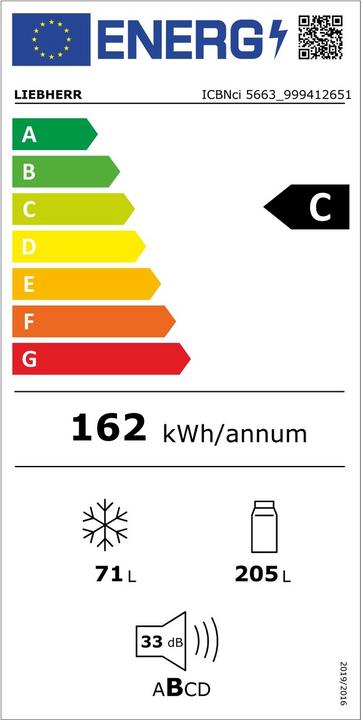 Etichetta energetica Liebherr ICBNci 5663 Prime (276 l)