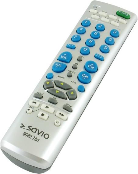 Savio RC-02 Fernbedienung IR Wireless DVD/Blu-ray, TV Drucktasten (Universal Fernbedienung, Infrarot)