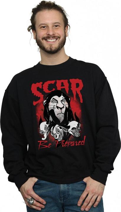 Actual product image Disney Mens The Lion King Scar Be Prepared Sweatshirt (L)