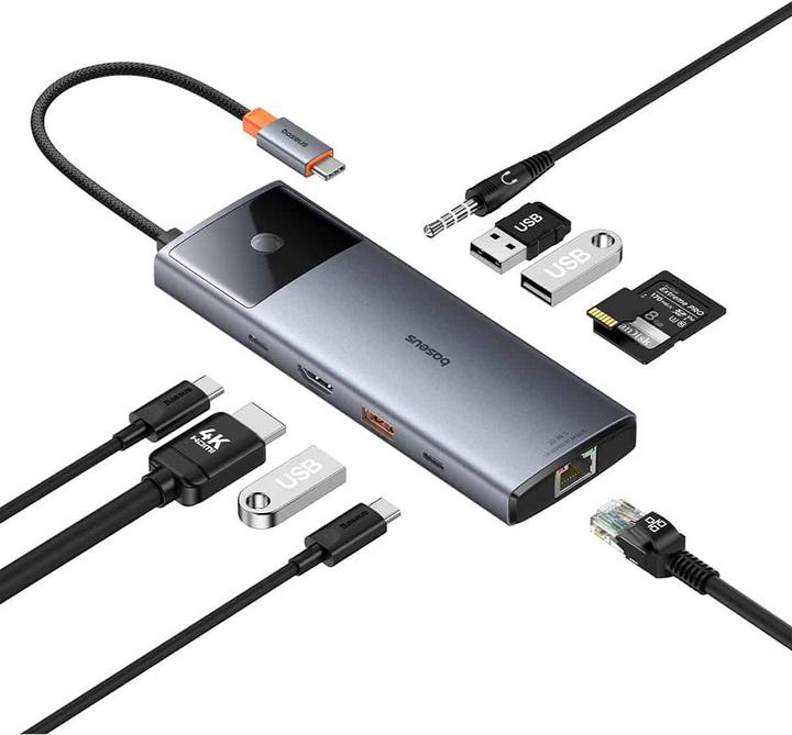 Produktbild Baseus 10in1 Hub Metal Gleam II Series (USB-C, 10 Ports)