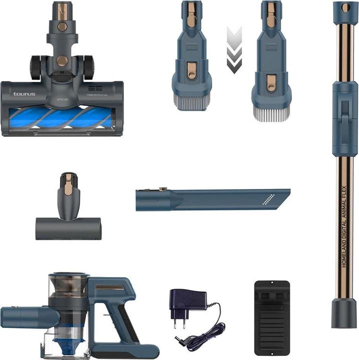 Image du produit Taurus HOMELAND DIGITAL ANIMAL FLEX Aspirateur à main Noir Bleu Or Sans sac