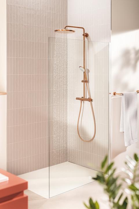 Actual product image Grohe Euphoria Shower System with Thermostat - Warm Sunset Brushed (26075DL0)