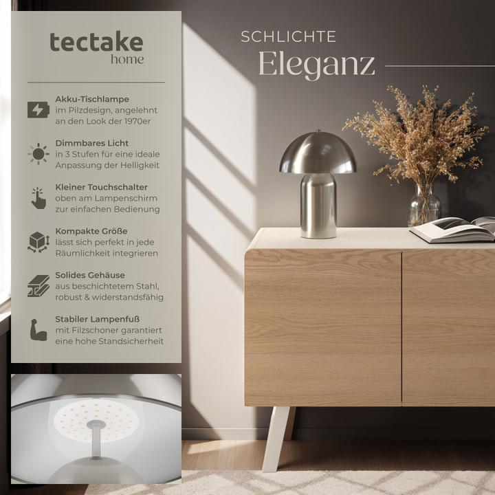 Actual product image tectake small retro table lamp Kade, dimmable, 40W