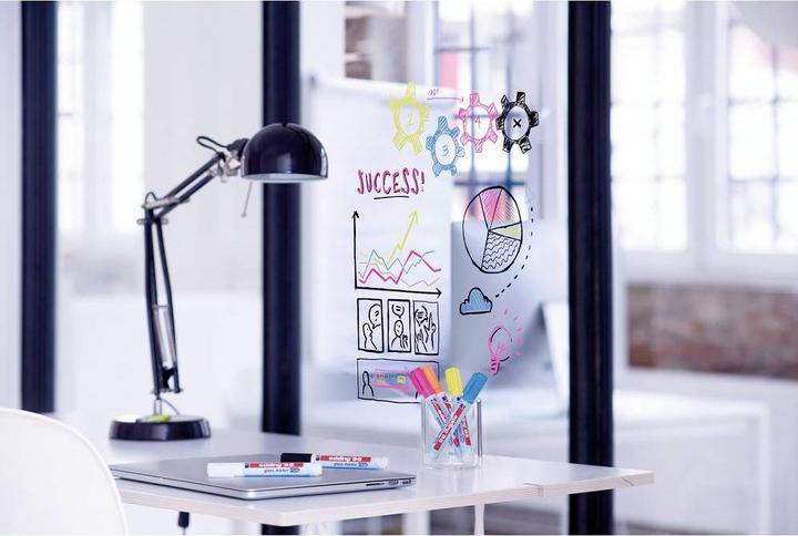 Produktbild Edding Glasboard Marker 95 (Weiss, Gelb, Rosa, Hellblau, 3 mm, 4 x)
