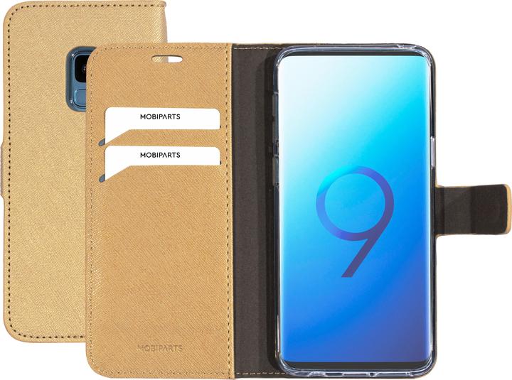 Actual product image Mobiparts Saffiano Wallet Case Samsung Galaxy S9 Gold (Samsung Galaxy S9+)
