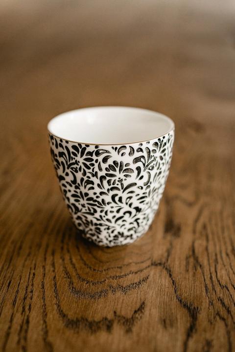 Produktbild Kadastar Kaffeetasse Metropolitan Floral 250 ml, Schwarz/Weiss (250 ml, 1 x)