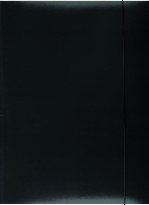 Actual product image Office Products Folder, cardboard/varnish, a4, 350g/m2, 3 flaps, black (A4, 1 x)