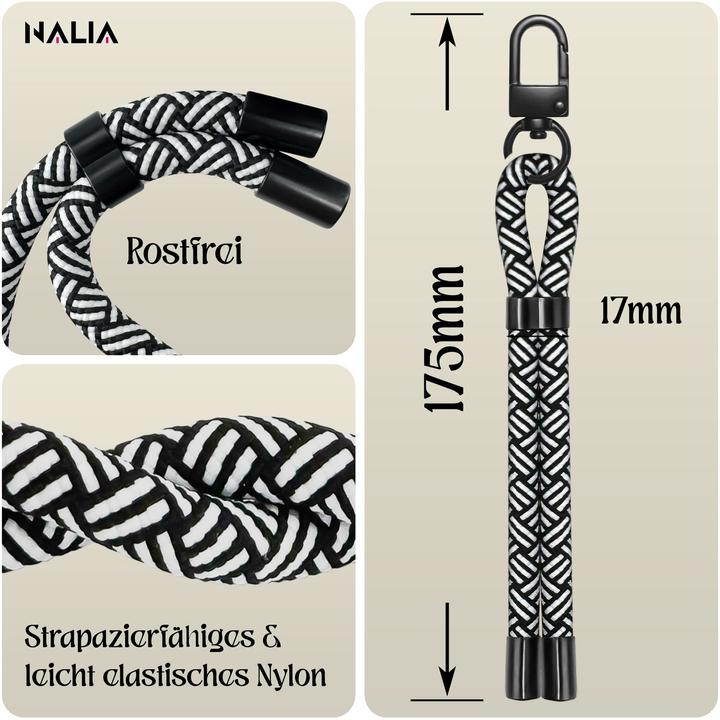 Produktbild Nalia Wristy Lanyard Handykette – Universal Trageband für Smartphones – Verstellbar, Soft & Elastisch