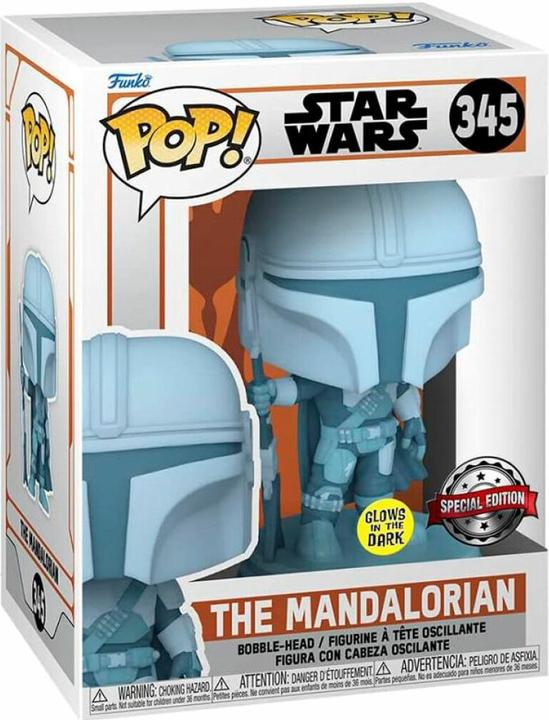 Actual product image Funko Pop! SW Mandalorian : The Mandalorian GITD (345) EXM
