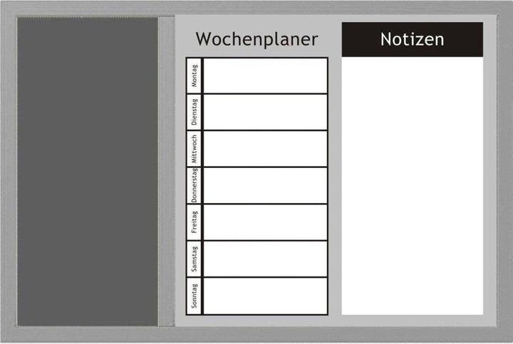 Image du produit Zeller Present Combi-board (Tableau magnétique, Tableau d'affichage, Tableau blanc, Calendrier hebdomadaire, 60 x 40 cm)
