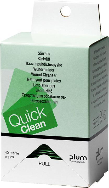 Plum Salviette detergenti Quickclean per ferite, 40 pezzi. (40 x)