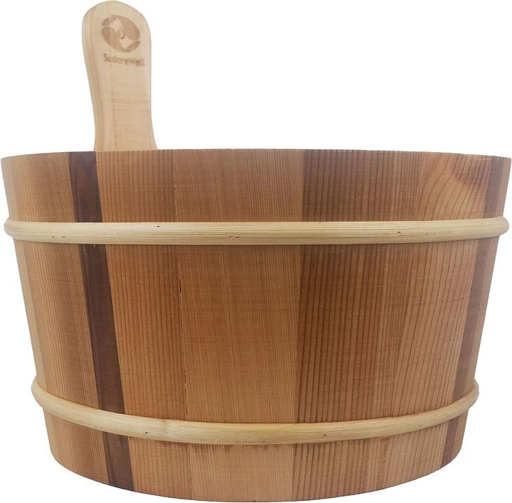 Image du produit SudoreWell Seau pour sauna, set de seaux en cèdre rouge 4,0L