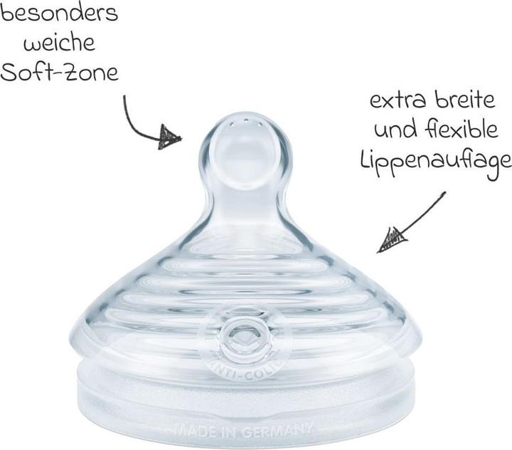 Actual product image NUK for Nature teat, breast-like teat made from sustainable silicone, size S, BPA free
