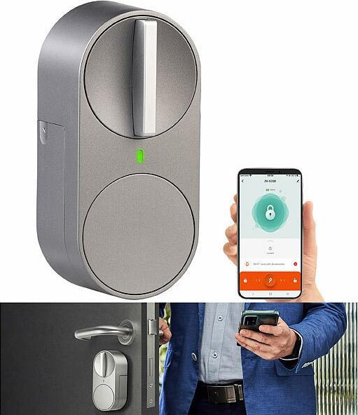 Immagine prodotto VisorTech Azionamento motorizzato intelligente della serratura della porta con Bluetooth e app (Smartphone)