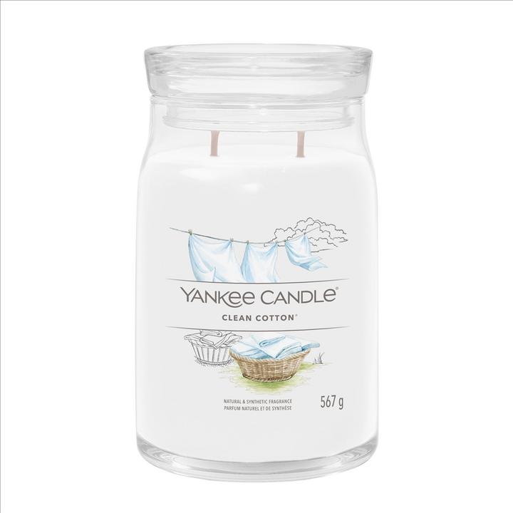 Actual product image Yankee Candle Clean Cotton Signature Large Jar Scented Candle